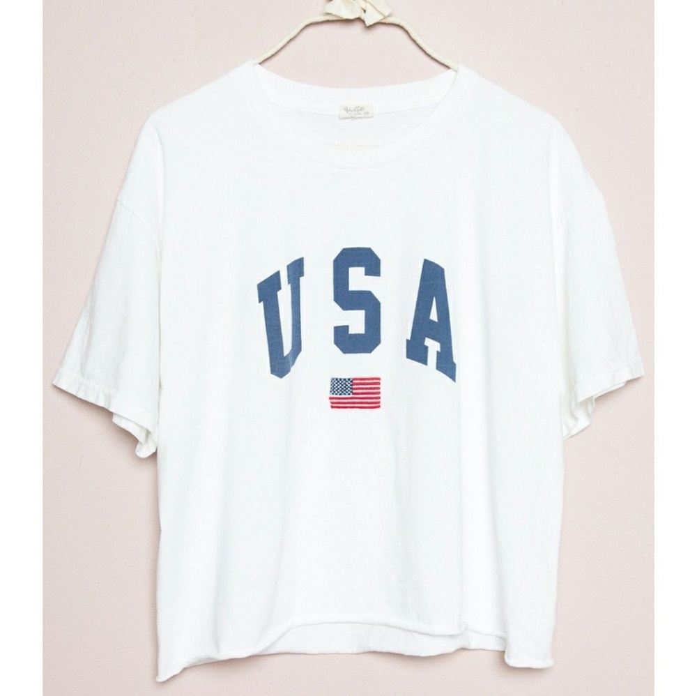 Brandy Aleena USA Flag T Shirt - Picture 1 of 4